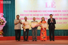 Tỉnh Bình Định có 3 cá nhân được Chủ tịch nước phong tặng danh hiệu vinh dự Nhà nước Nghệ nhân nhân dân trong đợt xét tặng danh hiệu nghệ nhân lần thứ III.