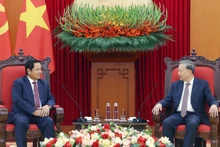 Tổng Bí thư Tô Lâm tiếp Đoàn đại biểu cấp cao Đảng Nhân dân Campuchia. Ảnh: Thống Nhất – TTXVN