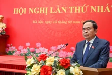 Bí thư Đảng ủy Quốc hội, Chủ tịch Quốc hội Trần Thanh Mẫn phát biểu khai mạc hội nghị. (Ảnh Duy Linh)