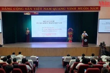 Quang cảnh buổi báo cáo chuyên đề về Nhà nước pháp quyền xã hội chủ nghĩa Việt Nam. 