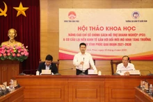 Ông Vũ Chí Giang, Phó Chủ tịch Ủy ban nhân dân tỉnh Vĩnh Phúc phát biểu ý kiến.