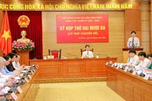 Toàn cảnh kỳ họp Hội đồng nhân dân tỉnh.