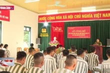 Công bố quyết định giảm thời hạn chấp hành án phạt tù cho phạm nhân