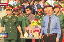 An táng liệt sĩ hi sinh trong chiến đấu bảo vệ biên giới phía Bắc