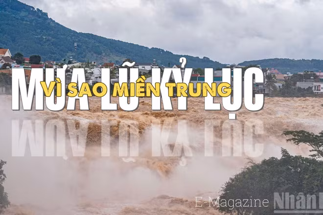 Mưa lũ kỷ lục tại miền trung.