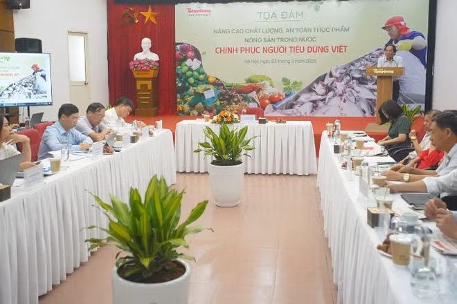 Tọa đàm “Nâng cao chất lượng, an toàn thực phẩm nông sản trong nước, chinh phục người tiêu dùng Việt” do Báo Tiền Phong tổ chức sáng 23/9.