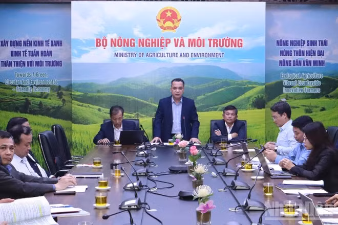 Hội nghị trực tuyến tuyên truyền, phổ biến các văn bản quy phạm pháp luật mới trong lĩnh vực trồng trọt và bảo vệ thực vật. (Ảnh: KIỀU TÂM)