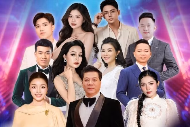 Dàn ca sĩ tham dự Chương trình nghệ thuật đặc biệt “Biển Việt Nam - Hành trình không gian xanh”. (Ảnh: Ban tổ chức cung cấp)