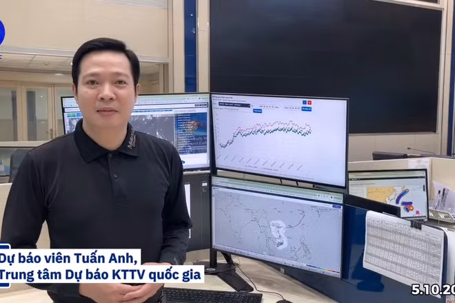 Dự báo viên Vũ Tuấn Anh, Phòng Dự báo thời tiết, Trung tâm Dự báo khí tượng thủy văn quốc gia, thông tin về diễn biến thời tiết những ngày tới.