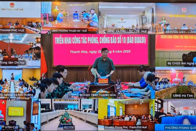 Chiều 28/9, Phó Thủ tướng Chính phủ Trần Hồng Hà chủ trì cuộc họp trực tuyến với các địa phương về công tác ứng phó khẩn cấp bão số 10.