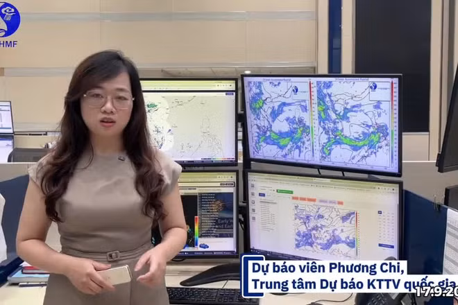 Dự báo viên Phạm Phương Chi, Phòng Dự báo thời tiết, Trung tâm Dự báo khí tượng thủy văn quốc gia cập nhật thông tin về mưa trong những ngày tới.