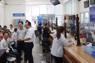 Vận hành thử nghiệm mô hình chính quyền 2 cấp tại phường An Hội (thành phố Bến Tre, tỉnh Bến Tre). (Ảnh: HOÀNG TRUNG)