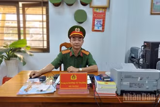 Trung tá Dương Tư Thường - Đội trưởng Đội Hướng dẫn điều tra tội phạm về trật tự xã hội, Công an tỉnh An Giang.
