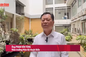 Ông Phạm Văn Tùng, Viện trưởng Viện Kỹ thuật Biển. (Ảnh cắt từ clip)