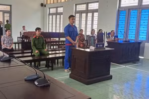 Đối tượng tại phiên tòa. (ẢNH: CTV)