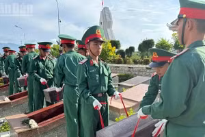 Nghi thức hạ huyệt các Anh hùng Liệt sĩ trở về trong vòng tay của Tổ quốc, nhân dân và thân nhân.