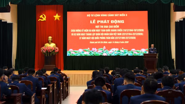 Quang cảnh lễ phát động. (Ảnh: Cảnh sát biển cung cấp)