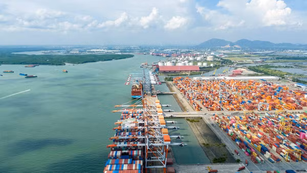Một góc cảng Cái Mép-Thị Vải, Thành phố Hồ Chí Minh. (Ảnh: Doanh nghiệp cảng cung cấp)