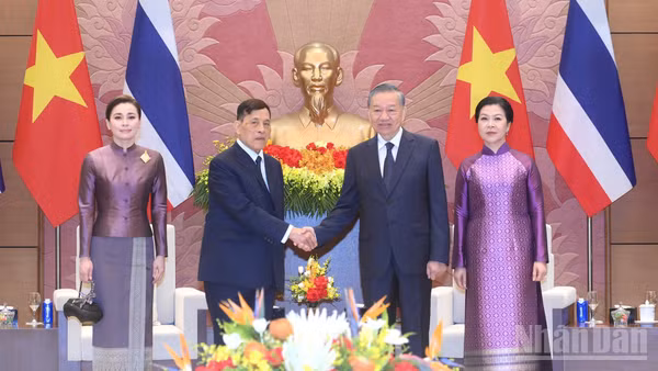 Tổng Bí thư, Chủ tịch nước Tô Lâm hội đàm với Nhà vua Vương quốc Thái Lan Maha Vajiralongkorn Phra Vajiraklaochaoyuhua, tại Nhà Quốc hội, ngày 15/9/2026. (Ảnh: ĐĂNG KHOA) 