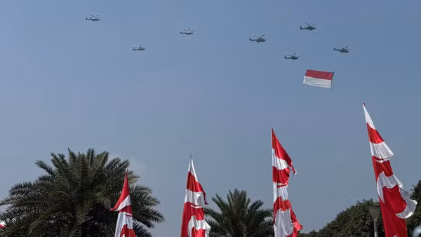 Lễ kỷ niệm lần thứ 81 Quốc khánh nước Cộng hòa Indonesia diễn ra tại Cung điện Merdeka ở Jakarta, ngày 17/8/2026. (Ảnh: TTXVN)