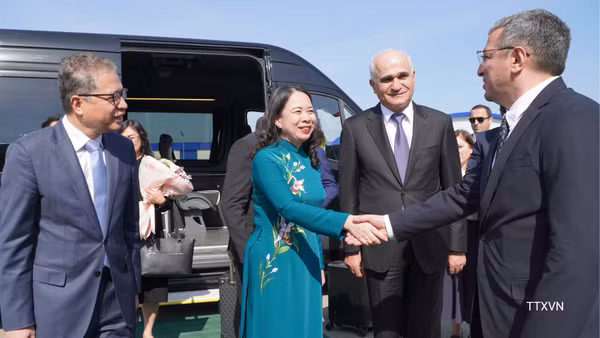 Phó Chủ tịch nước Võ Thị Ánh Xuân đến Azerbaijan, dự Hội nghị thượng đỉnh CICA lần thứ 7. (Ảnh: TTXVN)