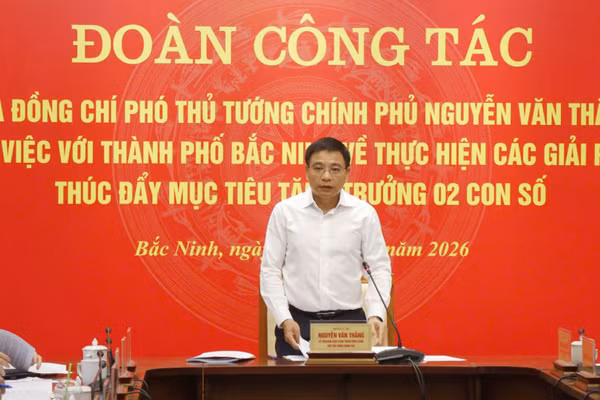 Phó Thủ tướng Chính phủ Nguyễn Văn Thắng chủ trì buổi làm việc. (Ảnh: TT)