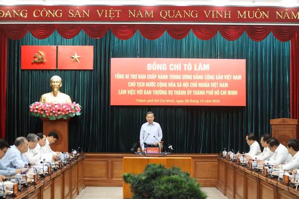 Tổng Bí thư, Chủ tịch nước Tô Lâm phát biểu chỉ đạo. (Ảnh: Thống Nhất/TTXVN)