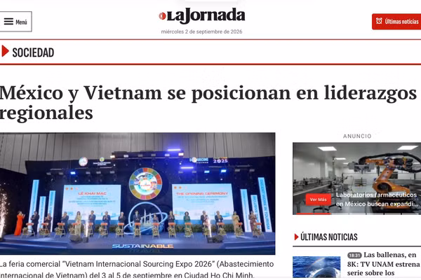Ảnh chụp màn hình bài báo trên tờ La Jornada.