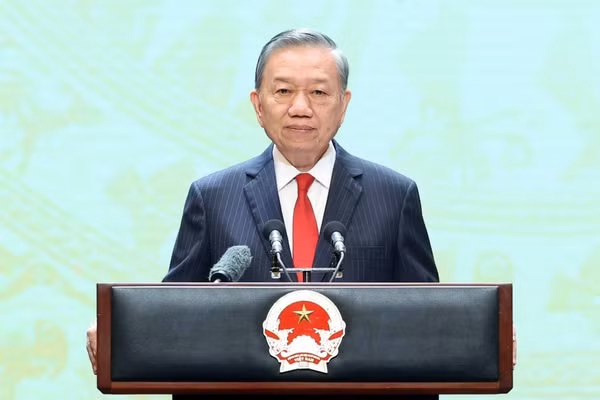 Tổng Bí thư, Chủ tịch nước Tô Lâm đọc Diễn văn Kỷ niệm 81 năm Quốc khánh nước Cộng hòa xã hội chủ nghĩa Việt Nam. (Ảnh: An Đăng/TTXVN)