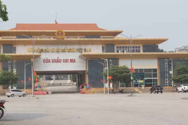 Hạ tầng khu vực cửa khẩu Chi Ma, tỉnh Lạng Sơn. (Ảnh: TTXVN)