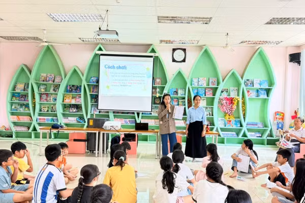 Một chương trình hoạt động hè tại Bảo tàng - Thư viện tỉnh Bà Rịa - Vũng Tàu. Ảnh: Đinh Thúy
