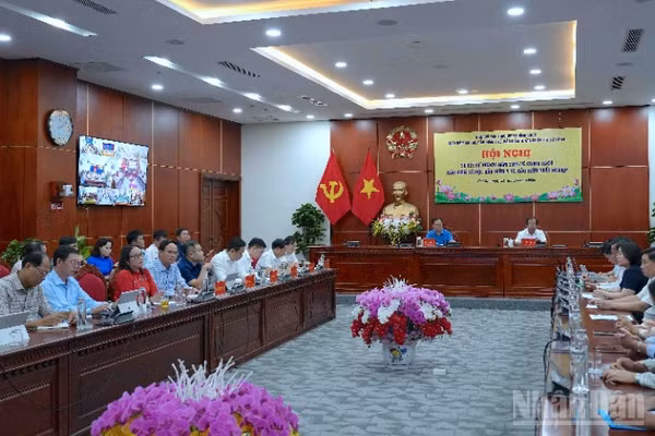 Quang cảnh hội nghị vào chiều 21/5 tại Cà Mau.