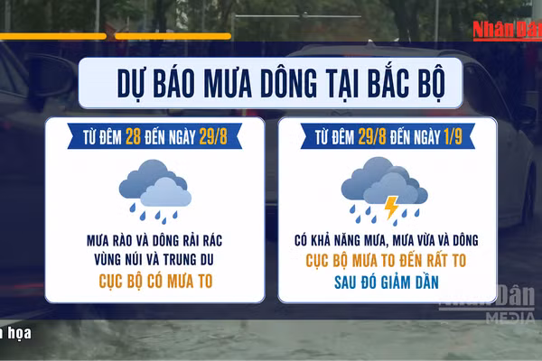 [Video] Thời tiết dịp nghỉ lễ Quốc khánh 2/9, nhiều khu vực có mưa to