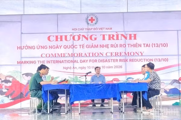 Chương trình hưởng ứng Ngày Quốc tế giảm nhẹ rủi ro thiên tai năm 2026 với chủ đề “Khả năng chống chịu bắt đầu từ chính ngôi nhà của bạn". (Ảnh: Đ.P)