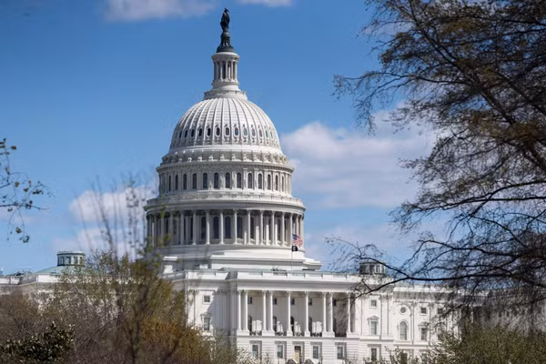 Tòa nhà Quốc hội Mỹ tại Washington, D.C. (Ảnh: THX/TTXVN)