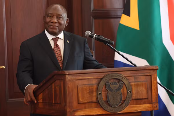 Tổng thống Nam Phi Cyril Ramaphosa. (Ảnh: THX/TTXVN)