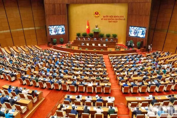 Kỳ họp không thường lệ thứ nhất, Quốc hội khóa XVI. (Ảnh: DUY LINH)