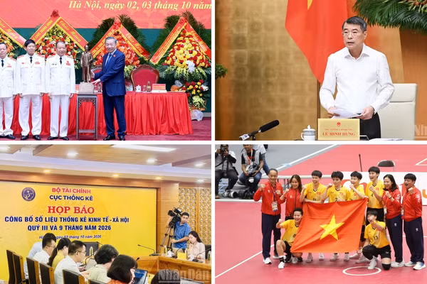 Tin nổi bật ngày 3/10: Tổng Bí thư, Chủ tịch nước Tô Lâm dự Đại hội toàn quốc Hội Cựu Công an nhân dân Việt Nam lần thứ II; Tăng trưởng GDP 9 tháng năm 2026 đạt 9,01%