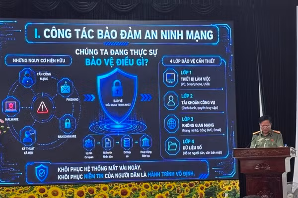 Trình bày các nội dung diễn tập an ninh mạng. (Nguồn ảnh: VNPT)
