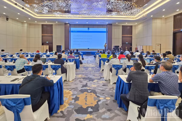 Hội nghị chuyên sâu ngành bán dẫn với chủ đề “Thúc đẩy ngành điện tử Việt Nam tiến vào kỷ nguyên mới”. (Ảnh: KIM DUNG)