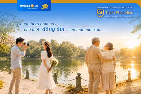 An Thịnh Phúc Niên kết hợp bảo vệ tài chính và tích lũy dài hạn, đồng hành cùng khách hàng vun đắp tương lai gia đình. (Ảnh: Bảo Việt)