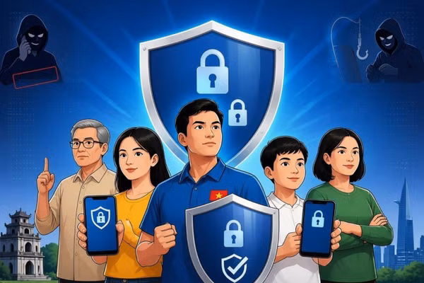 Mỗi người dân là một lá chắn – cùng nhau xây dựng một Việt Nam an toàn. (Hình ảnh có sự hỗ trợ của AI)