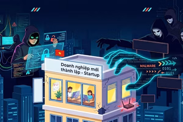 Doanh nghiệp mới là “miếng mồi ngon” của tội phạm trực tuyến. Ảnh có sự hỗ trợ của AI