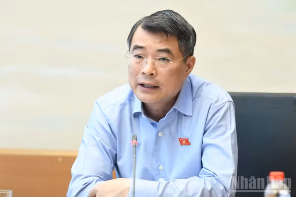 Thủ tướng Chính phủ Lê Minh Hưng phát biểu ý kiến trong phiên thảo luận tại tổ chiều 24/10. (Ảnh: DUY LINH)