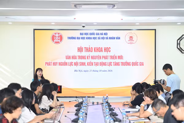 Hội thảo khoa học “Văn hóa trong kỷ nguyên phát triển mới: Phát huy nguồn lực nội sinh, kiến tạo động lực tăng trưởng quốc gia". (Ảnh: Ban tổ chức cung cấp)