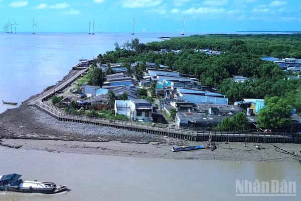 Khu vực ven biển xã Tân Thuận, tỉnh Cà Mau - nơi đề xuất bổ sung tổ hợp lọc hóa dầu quy mô lớn. (Ảnh: HỮU TÙNG)
