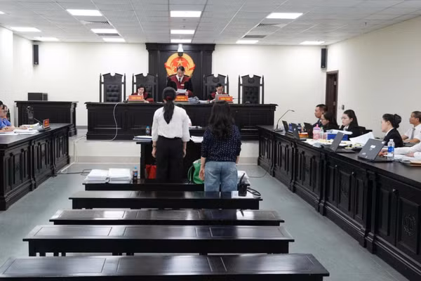 Quang cảnh phiên tòa phúc thẩm. (Ảnh: MH)