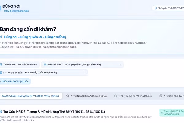 Ứng dụng Đúng Nơi do bác sĩ Bành Thị Ngọc Trúc phát triển.