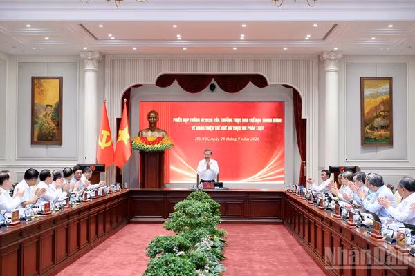 Tổng Bí thư, Chủ tịch nước Tô Lâm chủ trì Phiên họp tháng 9 năm 2026 của Thường trực Ban Chỉ đạo Trung ương về hoàn thiện thể chế và thực thi pháp luật. (Ảnh: ĐĂNG KHOA)