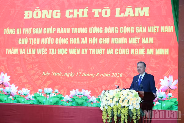 Tổng Bí thư, Chủ tịch nước Tô Lâm phát biểu tại cuộc làm việc. (Ảnh: ĐĂNG KHOA)